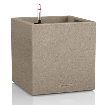 Obrázek produktu pro Lechuza Samozavlažovací květináč Canto Stone Square průměr 30 cm, béžová