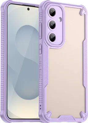 Immagine prodotto di Custodia protettiva per Samsung Galaxy S25+, lato posteriore traslucido opaco, custodia paraurti in TPU Viola