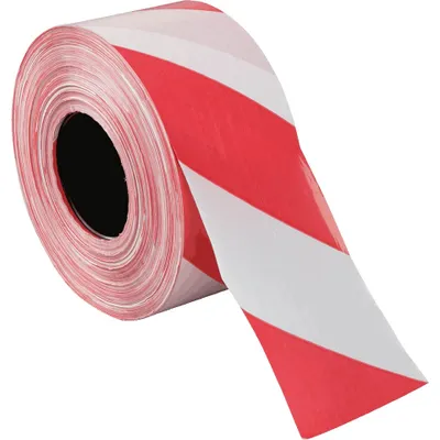 Produktbild von Folienabsperrband rot/weiss 75mm x 500m