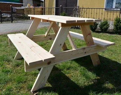Produktbild von Gartenbank Gartentisch Picknicktisch Gartenmöbel Holz Sitzgruppe Tisch und Bank
