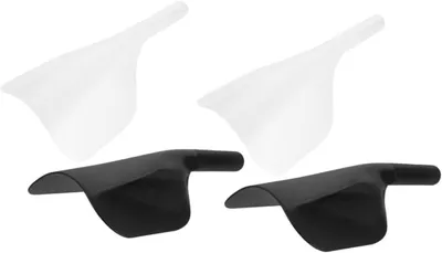 Productafbeelding van Herbruikbare Haarverf Hoezen - Gezichtsbescherming Schild - Haarverf Aanbrengen - Met Precisiehandvat - 4 Stuks - Zwart Transparant