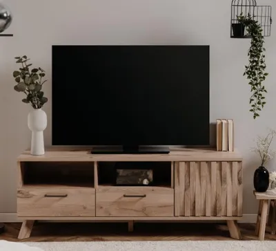 Produktbild von Lowboard TV-Board Wellington | 3D-Reliefoptik | Schwedeneiche