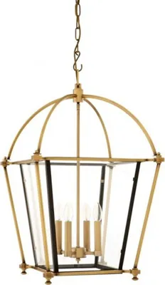 Produktbild von Casa Padrino Luxus Laterne - Luxus Hängeleuchte Messing 68 x 68 x H 75 cm