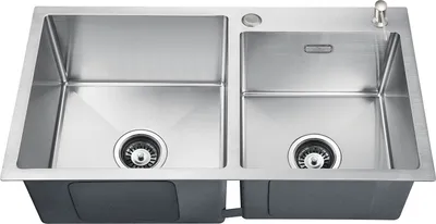 Produktbild von Auralum Küchenspüle 2 Schalen 75 x 45 CM Spülbecken 2 Becken Waschbecken Unterbauwaschbecken Edelstahl 304 Spüle aus gebürstetem Edelstahl mit Siphon und Überlauf