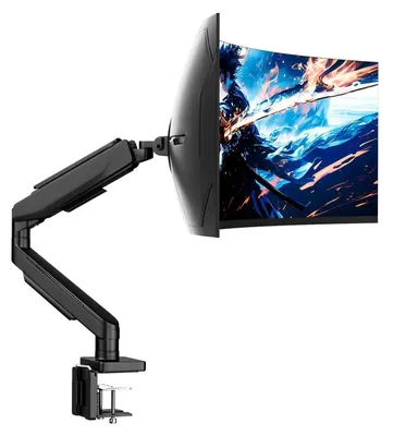 Obrázek produktu pro Držák monitoru na stůl, pro monitory 17-49 palců, s plynovou pružinou, výškově nastavitelný, otočný a naklápěcí, nosnost do 20 kg, standard VESA 75/100 mm