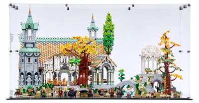 Produktbild von Blacked Brick Vitrine für LEGO® 10316 ICONS – Der Herr der Ringe: Bruchtal™