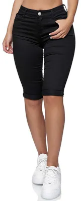 Productafbeelding van Elara Damen Jeans, 3/4 lengte, Push Up, Capri model, Chunkyrayan, artikelnummer HB2581, kleur zwart, maat 36 (S)