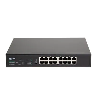 Obrázok produktu pre iggual GES16000, Nespravované, Gigabit Ethernet (10/100/1000), Inštalácia do Racku