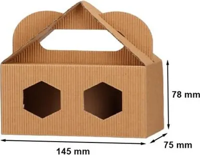 Zdjęcie produktu dla Pudełko na 2 słoiki 145x75x78mm karbowane z okienkiem