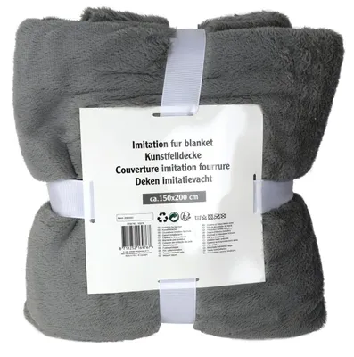 Produktbild von Kuscheldecke Polyester mit der Größe von 150x200cm verschiedene Farben