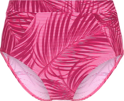 Produktbild von LASCANA ACTIVE Highwaist-Bikini-Hose Coal bordeaux-bedruckt Größe 32