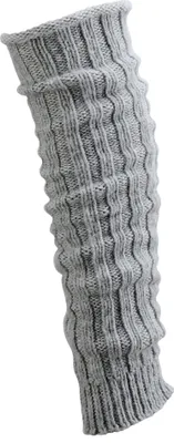Produktbild von TippTexx 24 1 Paar Beinwärmer, Stulpen, Legwarmers mit Wolle (Schaf und Alpaka), Silber