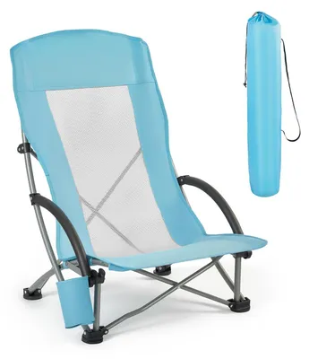 Produktbild von VEVOR Übergroße Campingstühle, 204 kg Tragfähigkeit, Tragbare Klappcampingstühle mit Gepolstertem Rückenlehne & Armlehnen, Becherhalter & Seitentasche, Kühltasche, Tragetaschen für Outdoor, Angeln, 2er Pack