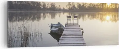 Produktbild von Bild auf Leinwand - Leinwandbild - Einteilig - Brücke Westen die Sonne - 140x50cm - Wand Bild - Wanddeko - Wandbilder - Leinwanddruck - Bilder - Wanddekoration - Leinwand bilder - AB140x50-4197