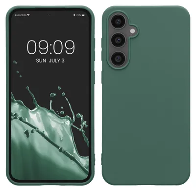 Produktbild von kwmobile Handyhülle für Samsung Galaxy S23 FE Hülle - TPU Case - Kabelloses Laden - Schutzhülle Cover in Tannengrün