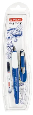 Obrázek produktu pro herlitz 50046775 herlitz my.pen Patronenfüller blau/weiß M (mittel)