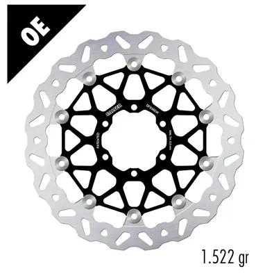 Productafbeelding van Remmenschijf Galfer DF936CW WAVE®, compleet, drijfring, voorzijde, 320x6mm, voor BMW M R