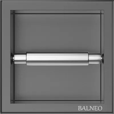 Produktbild von Balneo Toilettenpapierhalter Unterputz Wandnische WALL-BOX PAPER anthrazit GUN METAL 17,3×17,3×8,6 cm