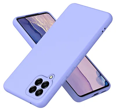Produktbild von Galaxy A22 4G Hülle, Flüssig Silikon Handyhülle Stoßfest Kratzfest Schutzhülle für Samsung Galaxy A22 4G / M32 / F22 Lila