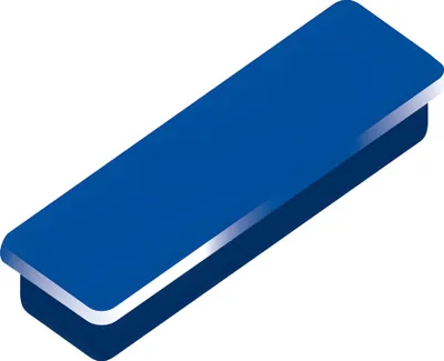Produktbild von Alco Haftmagnet 13x40x7mm blau 10 Stück