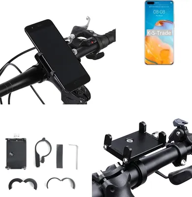 Produktbild von K-S-Trade Handyhalterung für das Fahrrad kompatibel mit Huawei P40 Pro+ Halter Lenkstange Fahrradhalterung Motorrad Bike Mount Befestigung Smartphone