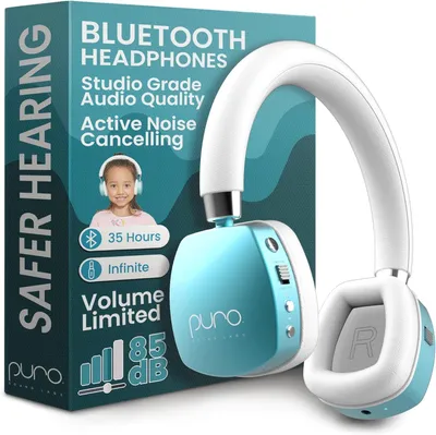 Produktbild von On-Ear Active Noise Cancelling Bluetooth Kopfhörer Leichte Kopfhörer für Kinder mit eingebautem Mikrofon – Sicherer Sound Aktive Geräuschunterdrückung