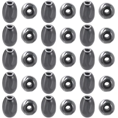 Productafbeelding van Hematiet Edelsteenperlen 4x6mm - 100 Stuks Zwarte Steinafstandhouders