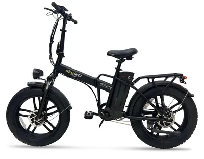 Immagine prodotto di Fat Bike Elettrica Skyjet Robusto Bici Elettrica Pedalata Assistita Pieghevole Autonomia 30-50 km Nero