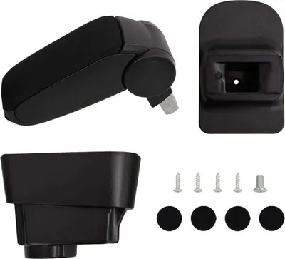 Image de Accoudoir de voiture noir 11x35x(32-49) cm ABS