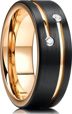Produktbild von Eleganter Herrenring PA-32083 Schwarz/Gold 52mm KP32083