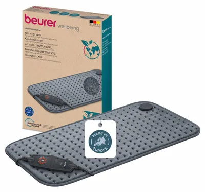 Imagen del producto de Beurer HK 123 XXL, almohadilla térmica, 200.17, 60x30 cm, 6 niveles de temperatura, color gris "Cosy", (A)