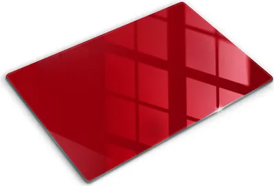 Produktbild von Abdeckung Glas - Küchenabdeckung - 80x52 cm - Abdeckplatte -rote Farbe