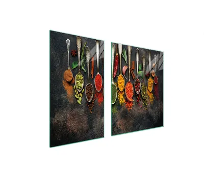 Immagine prodotto di Piastre copriforno 2 pezzi 100x52 Copriforno in Vetroceramica tagliere in vetro spezie ardesia