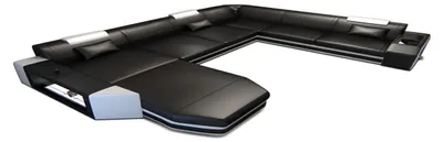 Produktbild von XXL Wohnlandschaft Mega Prato U-Form in Leder