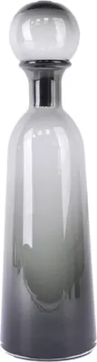 Zdjęcie produktu dla Dekoracyjna szklana karafka Schäfer - Stylowa szklana butelka do napojów i jako dekoracja stołu 44,5 cm antracytowa