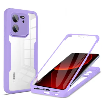 Produktbild von 360° Grad Hülle Xiaomi 13T / 13T Pro Handyhülle mit Integriertem Displayschutz Lila