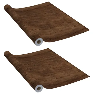 Zdjęcie produktu dla vidaXL Folie meblowe samoprzylepne 2 szt. Ciemny dąb 500x90 cm PVC