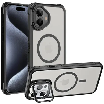 Obrázok produktu pre Ochranné puzdro pre iPhone 17, kompatibilné s MagSafe, sklopným stojanom a ochranným sklom fotoaparátu