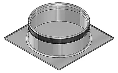 Produktbild von Zehnder Deckel mit Stutzen Revisionsöffnung DN 160 Edelstahloptik