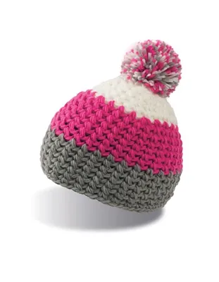 Produktbild von Atlantis EVER | Everest Beanie Wintermütze - Farbe: Grey/Pink/White - Größe: One Size
