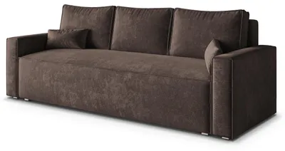 Produktbild von Sofa MENI mit Schlaffunktion, Schlafsofa, Wohnzimmersofa, Couch, Soffa, Bettsofa, Chenille-Stoff – Braun LUMO 40