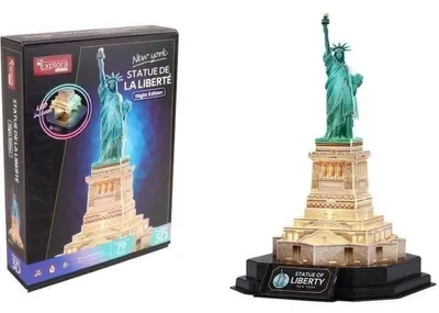 Produktbild von Leuchtendes 3D-Puzzle – Freiheitsstatue – Bauset – EXPLORA – 79 Teile – ab 8 Jahren