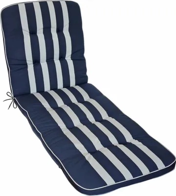 Produktbild von Herlag Liegenauflage Tilly 200x65x7cm Blockstreifen Blau-Gestreift Fleckschutz