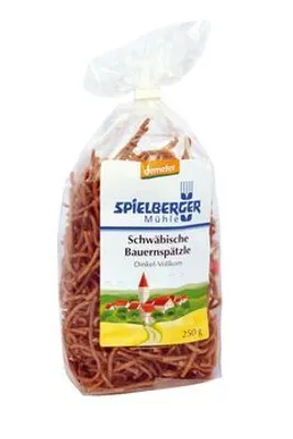 A bag of pasta on a white background.