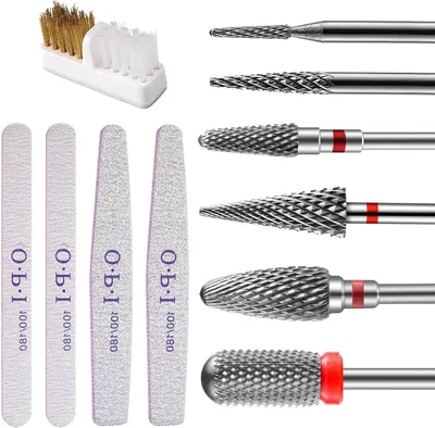 Productafbeelding van Nail Cutter Bits - Manicure Accessoires - Nagels Vijlen - Professionele Set - 11 Delig - Zilverkleurig