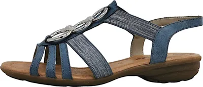 Image de Remonte - Sandales pour femmes, couleur bleue, style décontracté