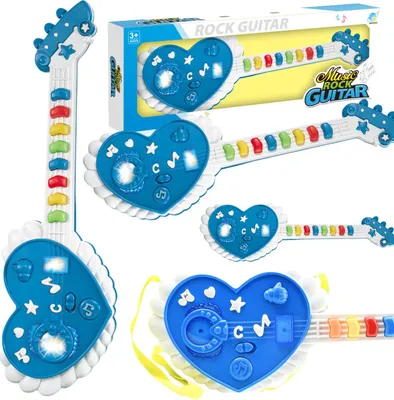 Image de Guitare interactive pour enfants Effets de lumière Coeur Instrument de musique