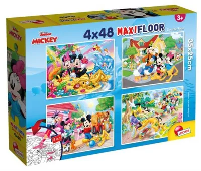 Produktbild von Lisciani Disney Puzzle Maxifloor 4 x 48 Mickey, 48 Stck(e), Cartoons, 5 Jahr(e)