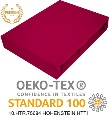 Produktbild von Spannbettlaken Jersey Bettlaken Betttuch Laken mit Gummizug 100% Baumwolle 80x180 cm ORCHIDEE  PREMIUM