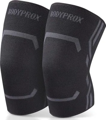 Produktbild von Famanu Kniekompressionsschoner 2er-Pack für Sport und Lauftraining - Schwarz